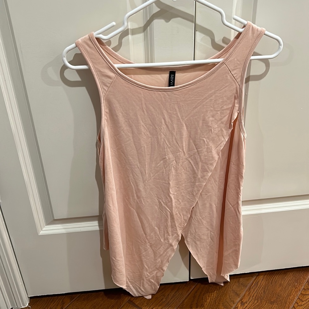 Savvi athletic pink tank top size small